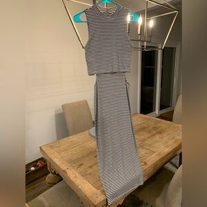 Flattering pinstripe bodycon dress with side cutouts - Minkpink- Size s